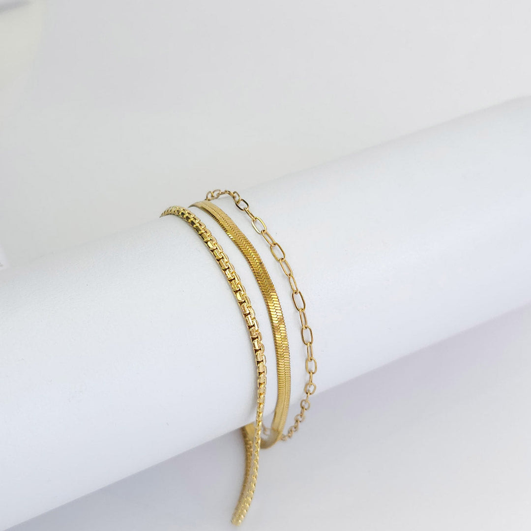 Pulsera Triple Dorada