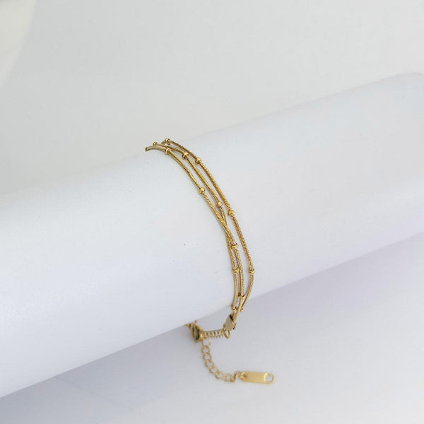 Pulsera Triple Dorada Clásica
