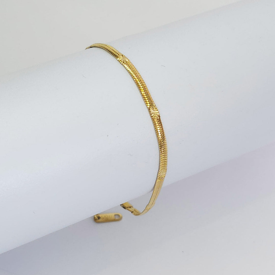 Pulsera Dorada Planchada 3mm