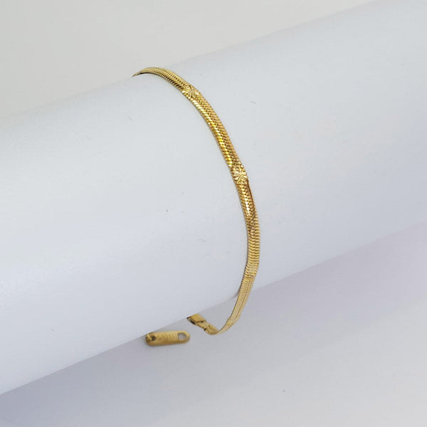 Pulsera Dorada Planchada 3mm