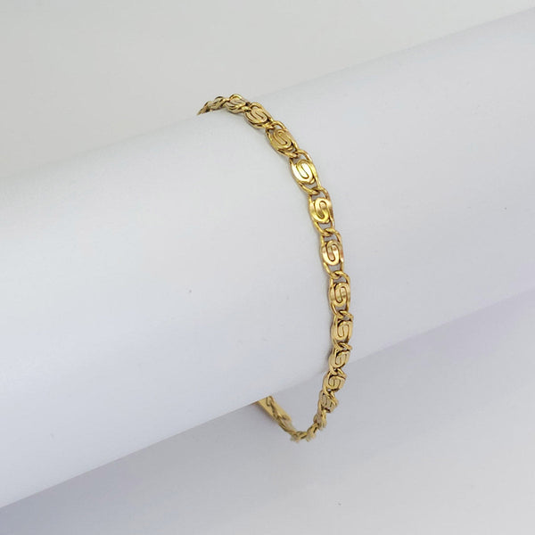 Pulsera Dorada Eslabon S