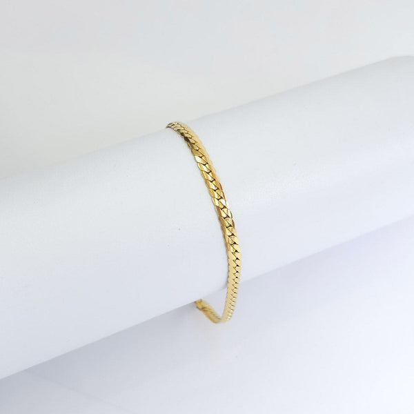 Pulsera Dorada Planchada 4mm