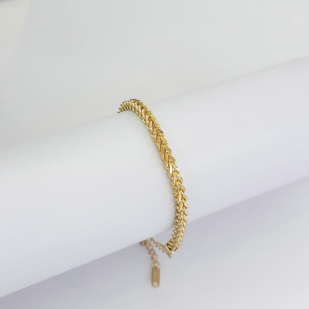 Pulsera Dorada Espiga 3mm