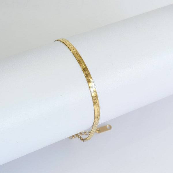 Pulsera Dorada Planchada 3mm