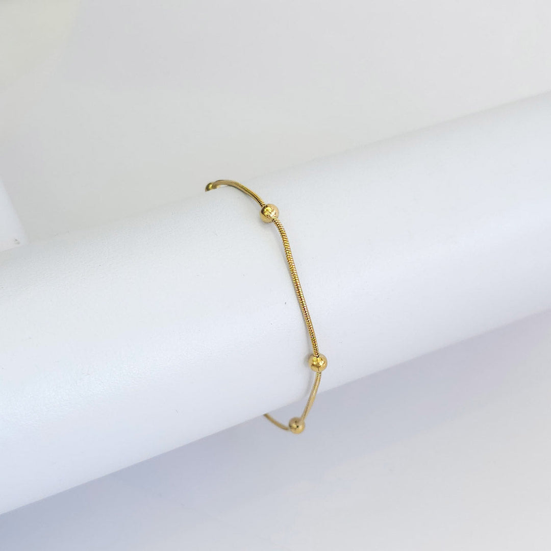 Pulsera Dorada con Esfera 4mm