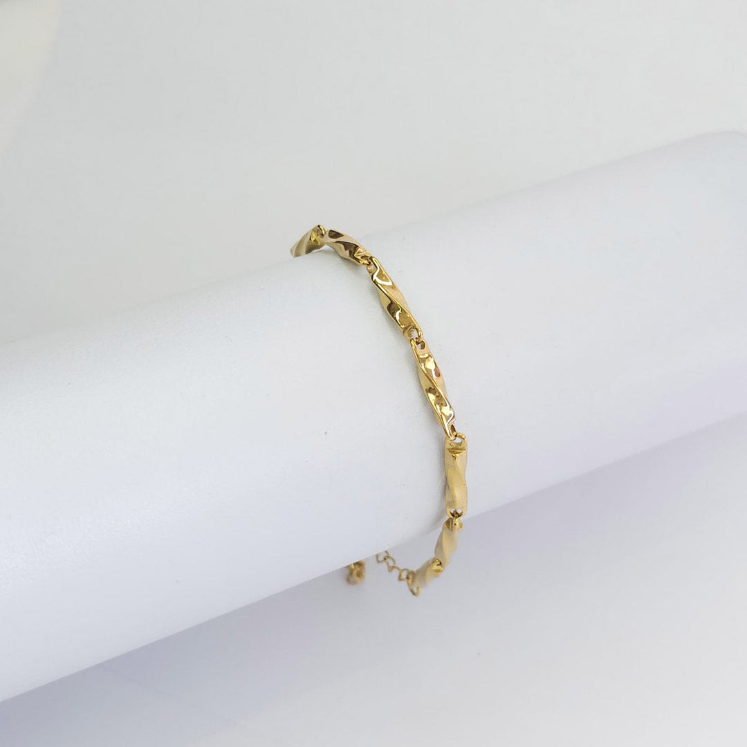 Pulsera Dorada Cadena Twist