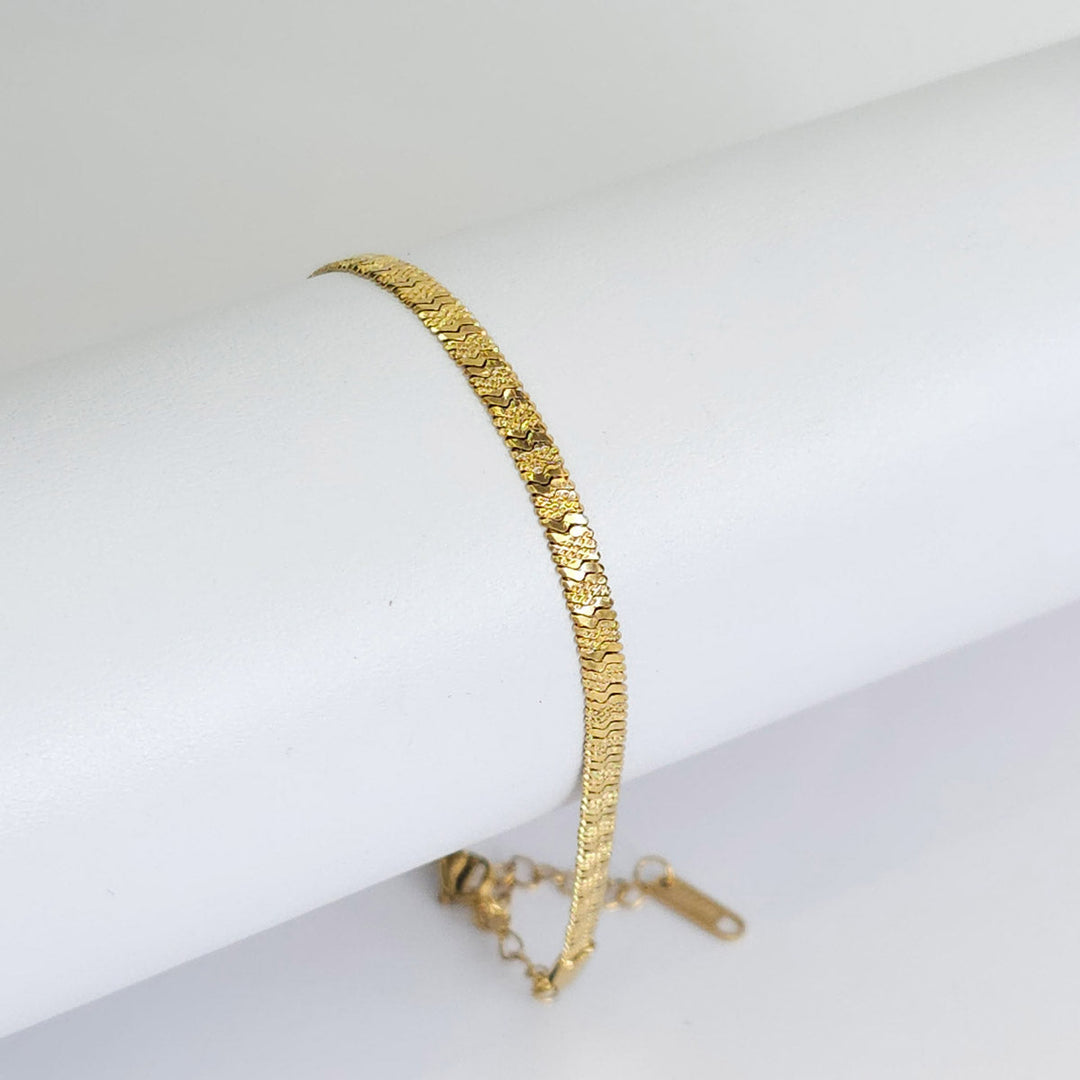 Pulsera Dorada Planchada 4mm