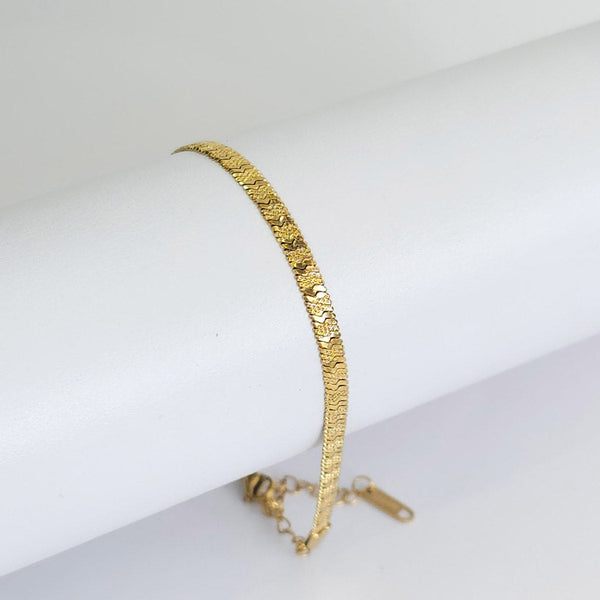 Pulsera Dorada Planchada 4mm