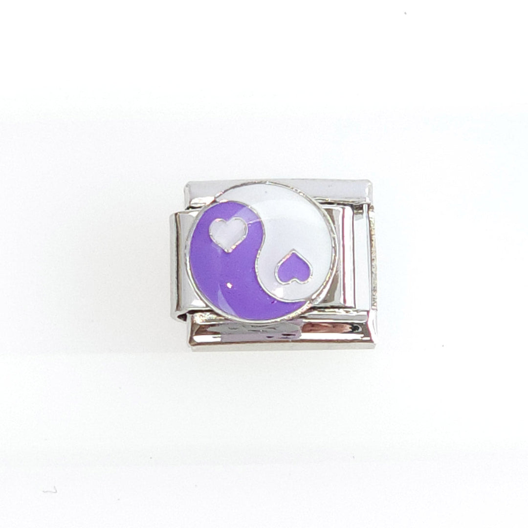 Charm Yin Yang Corazón Lila