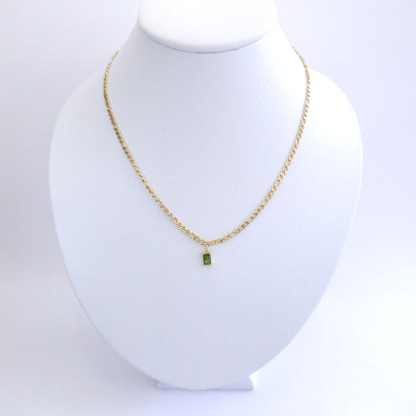 Collar Dorado con Cristal