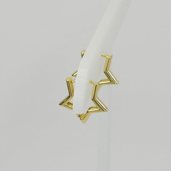 Par de Arracadas Doradas en Forma de Estrella