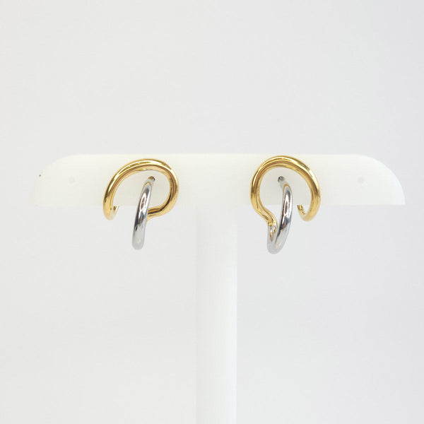 Par de Aretes Plateado y Dorado