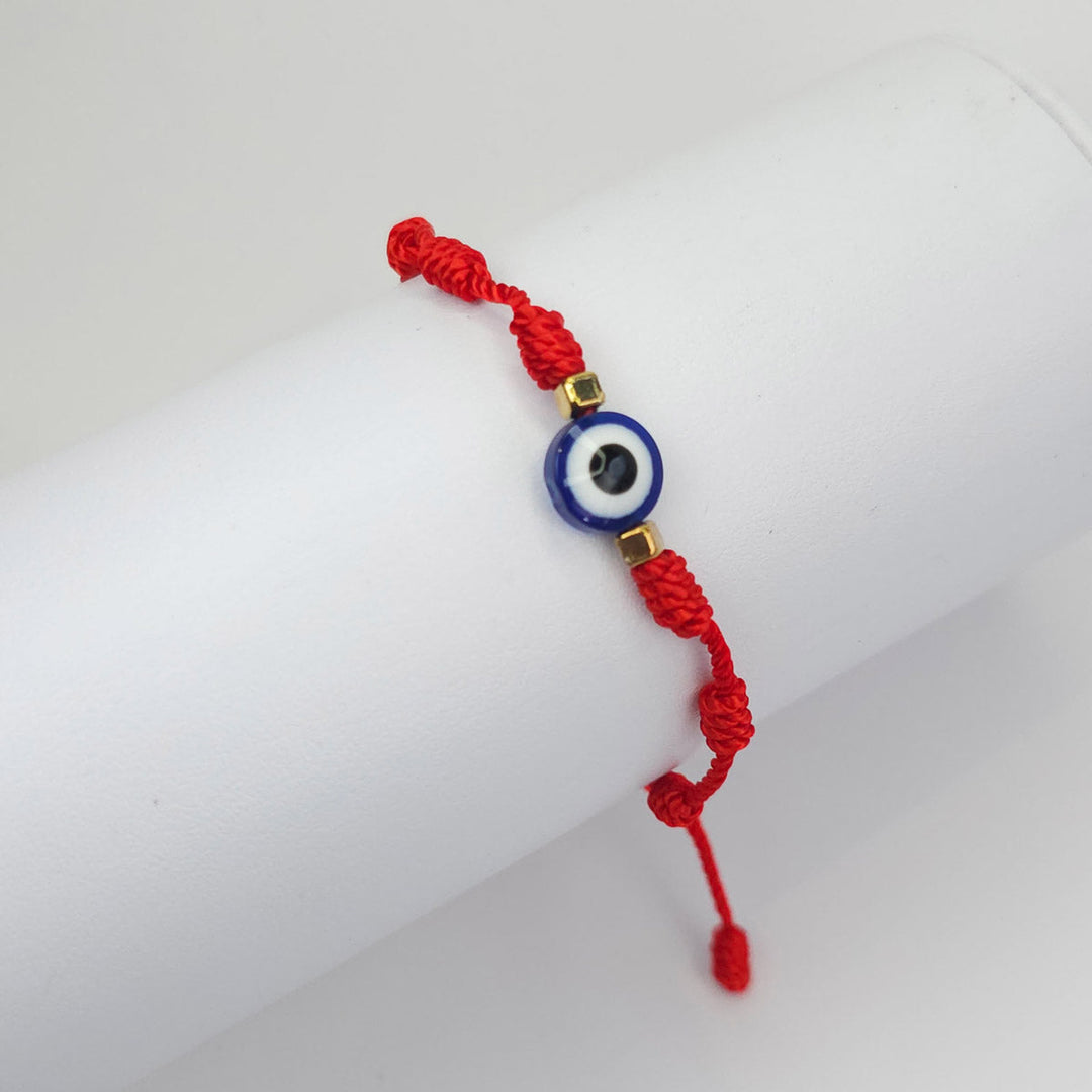 Pulsera Tejida Roja con Ojo 7 nudos