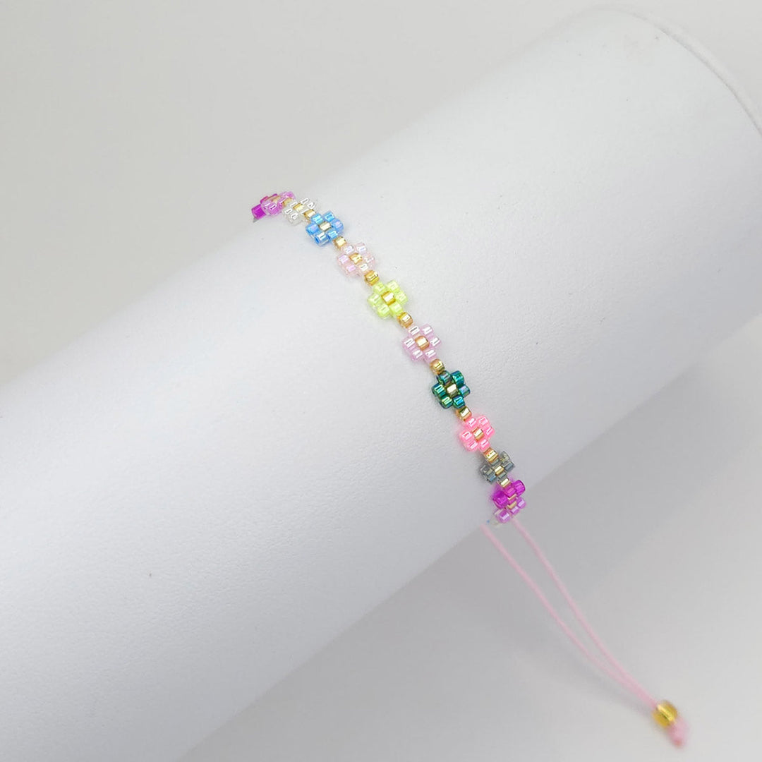 Pulsera Flores Colores Pastel