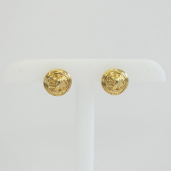 Par de Aretes Dorados con Textura