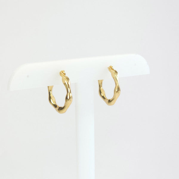 Par de Arrcadas Doradas con Textura