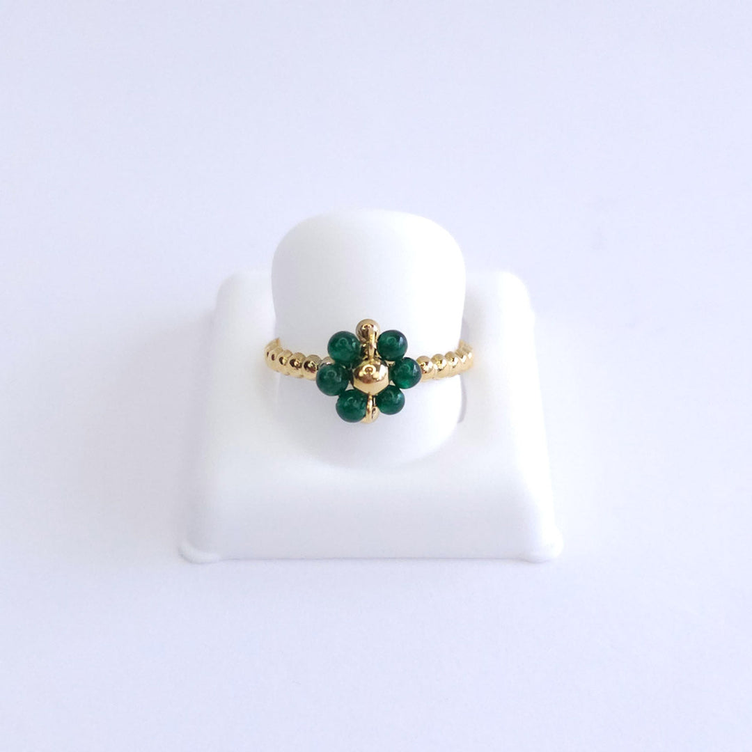 Anillo Flor Verde