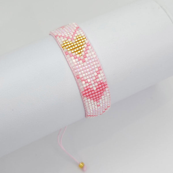 Pulsera Corazones Rosas