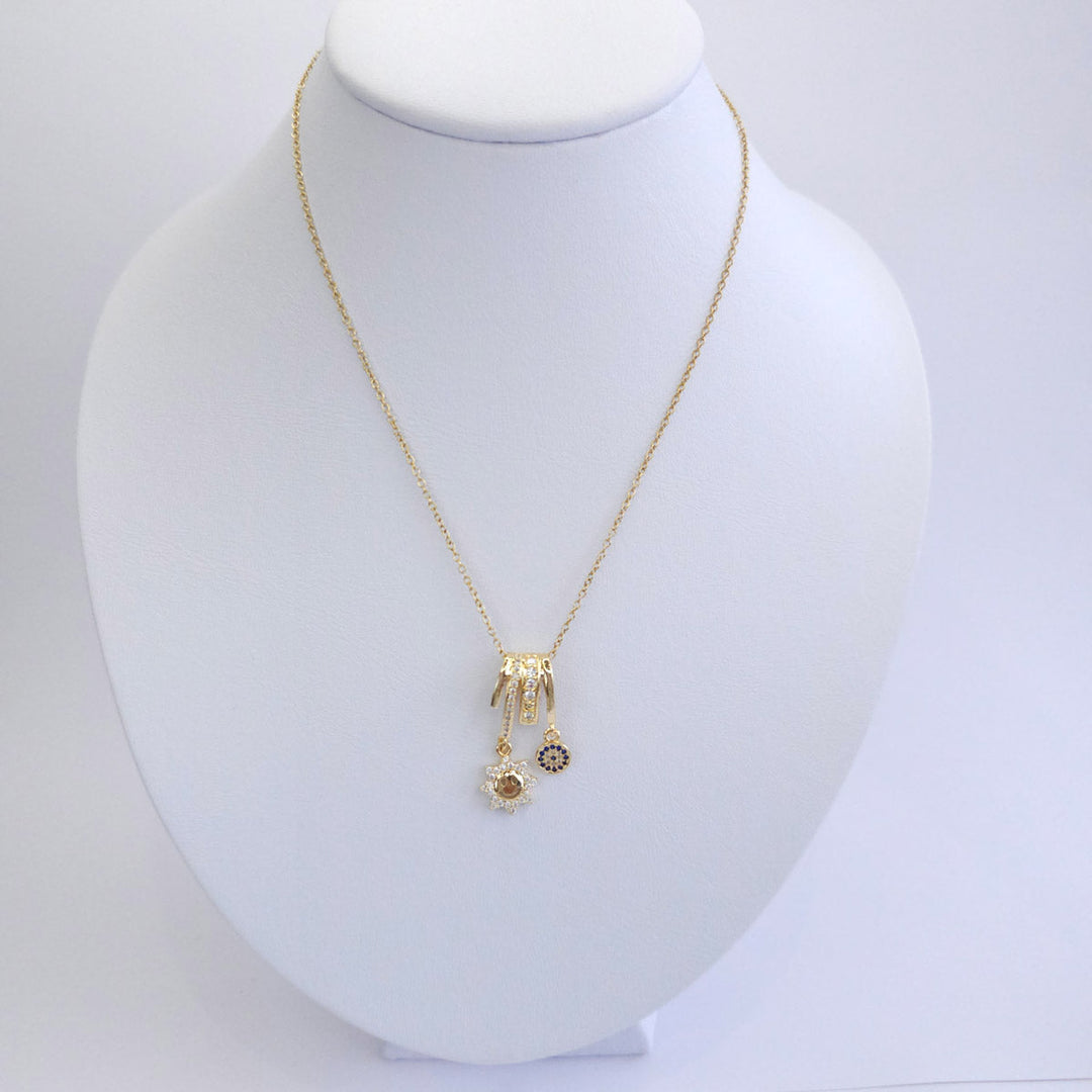 Collar con Dijes Brillantes Girasol