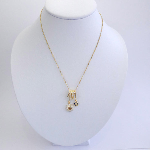 Collar con Dijes Brillantes Girasol