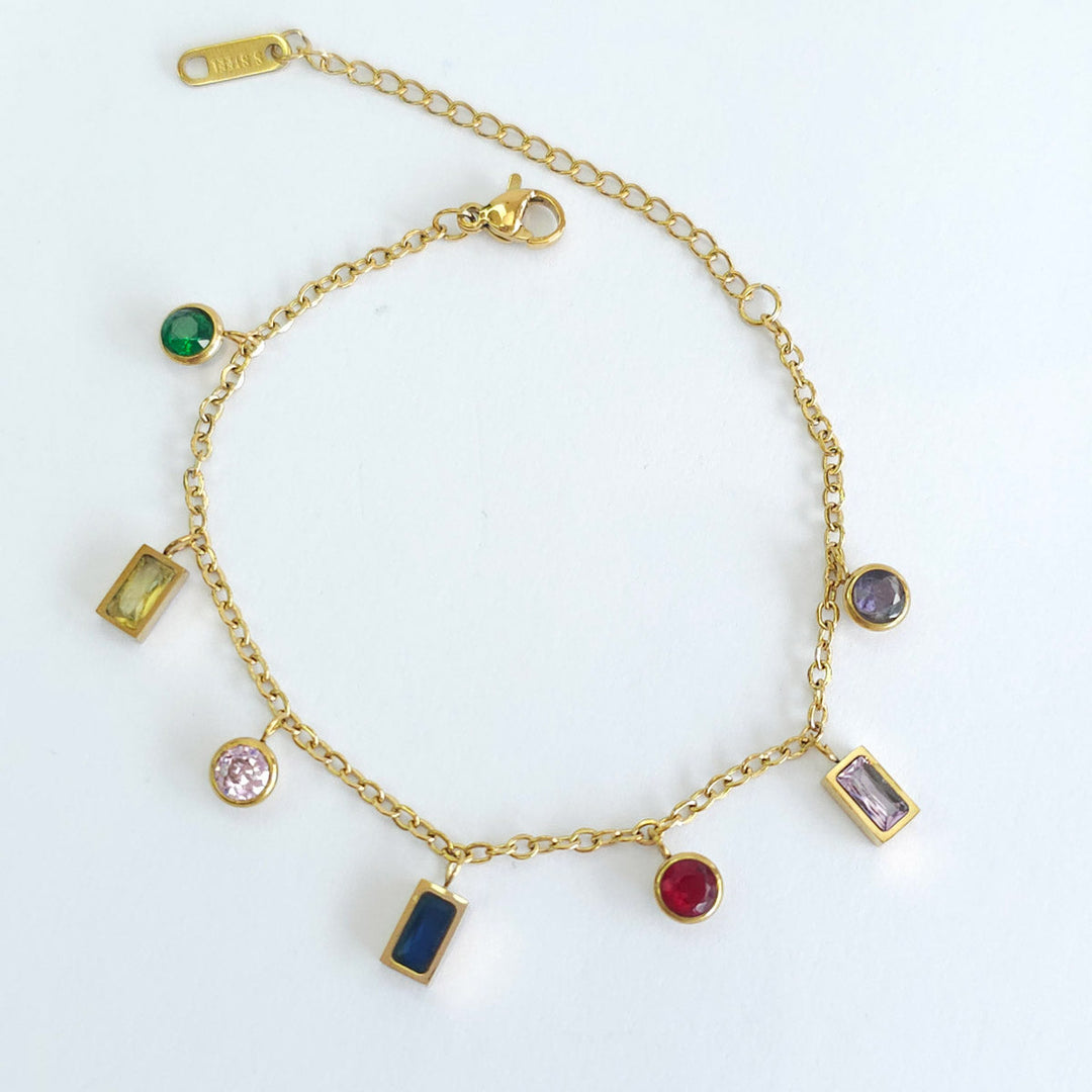 Pulsera con Brillos de Colores