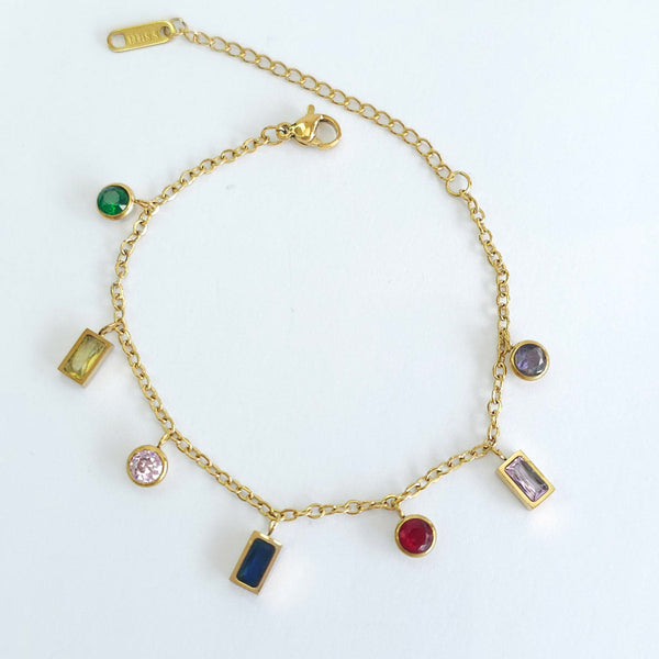 Pulsera con Brillos de Colores