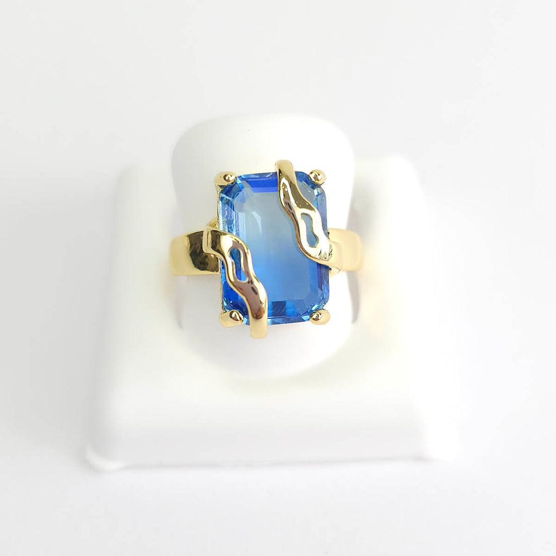 Anillo Cristal Azul