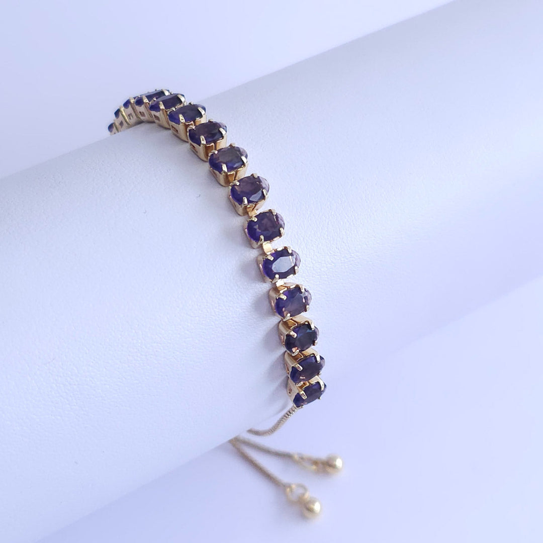 Pulsera Con Brillantes Rosas