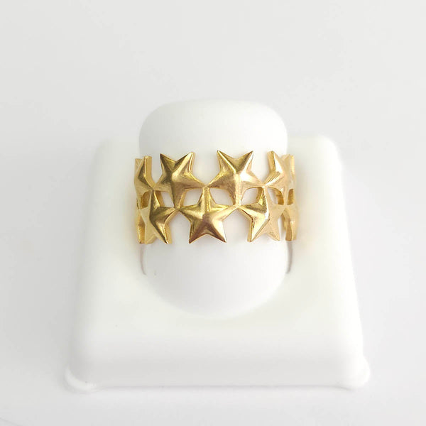 Anillo doble estrellas juntas ajustable