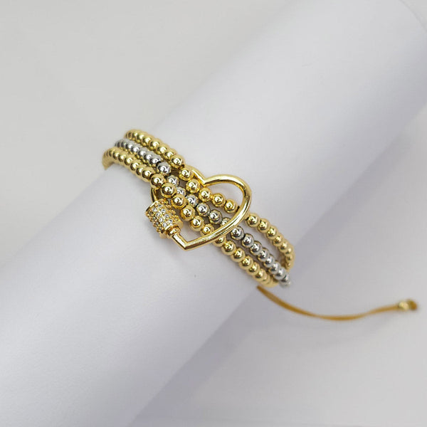 Conjunto de pulseras con corazon