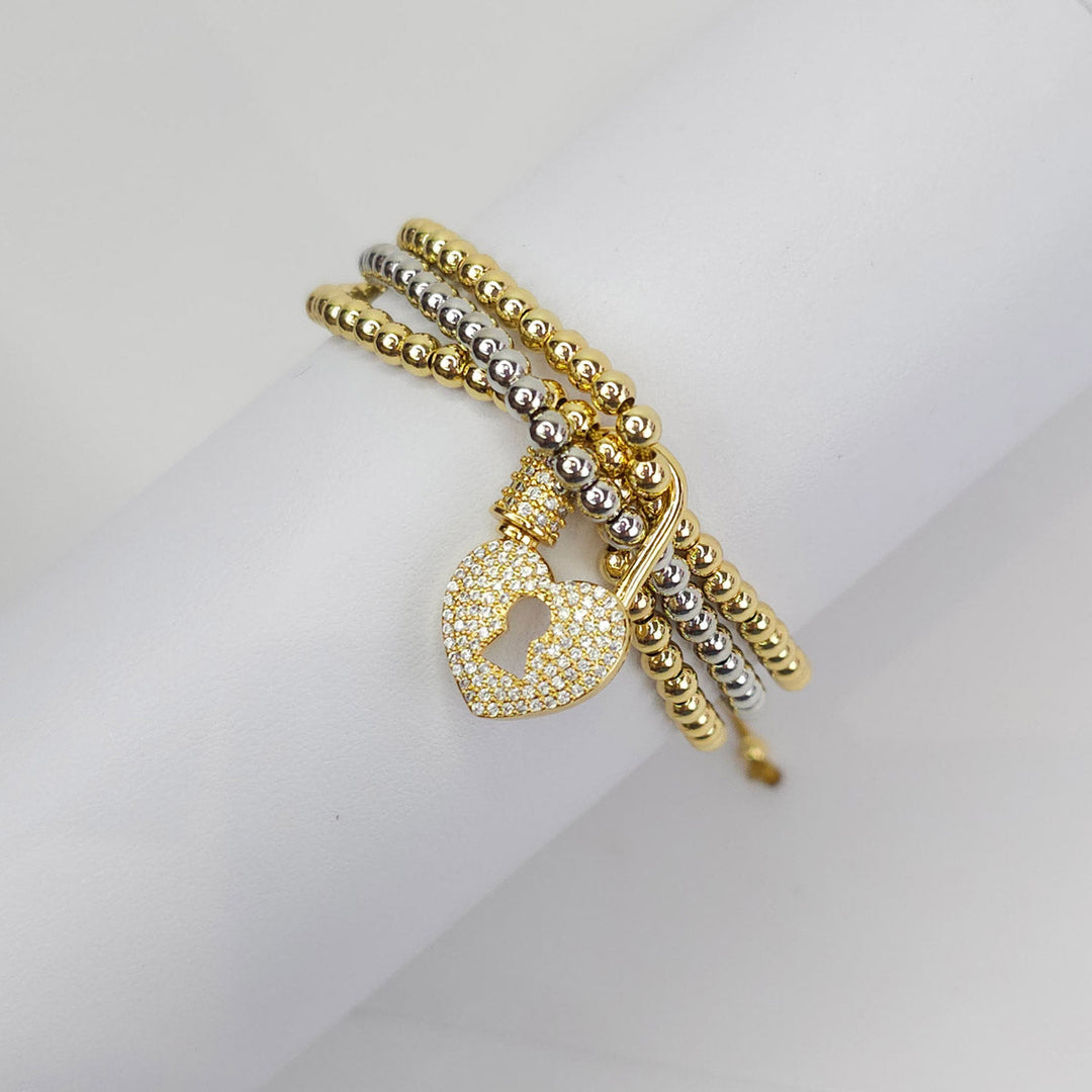Conjunto de pulseras con cerradura de corazon