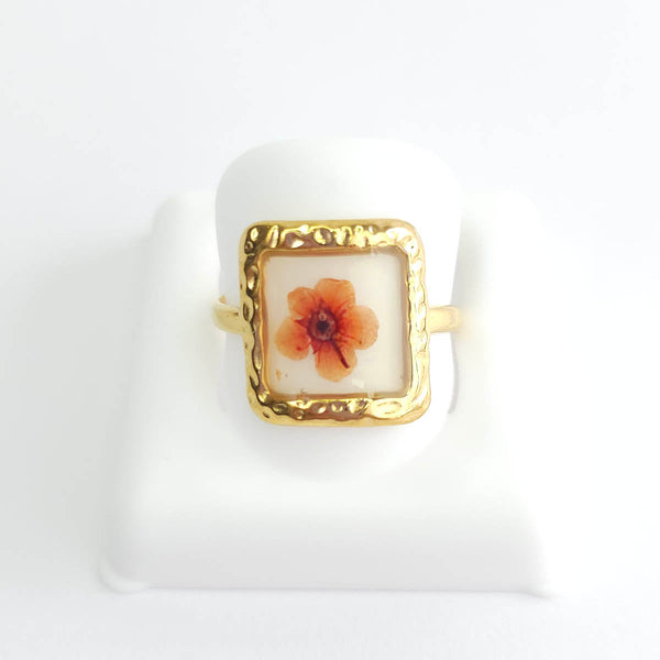 Anillo naturaleza floral rosa