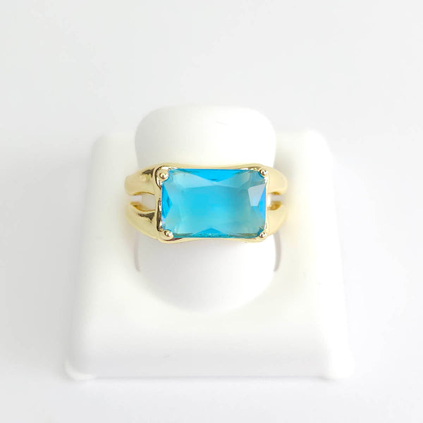 Anillo Piedra azul ajustable