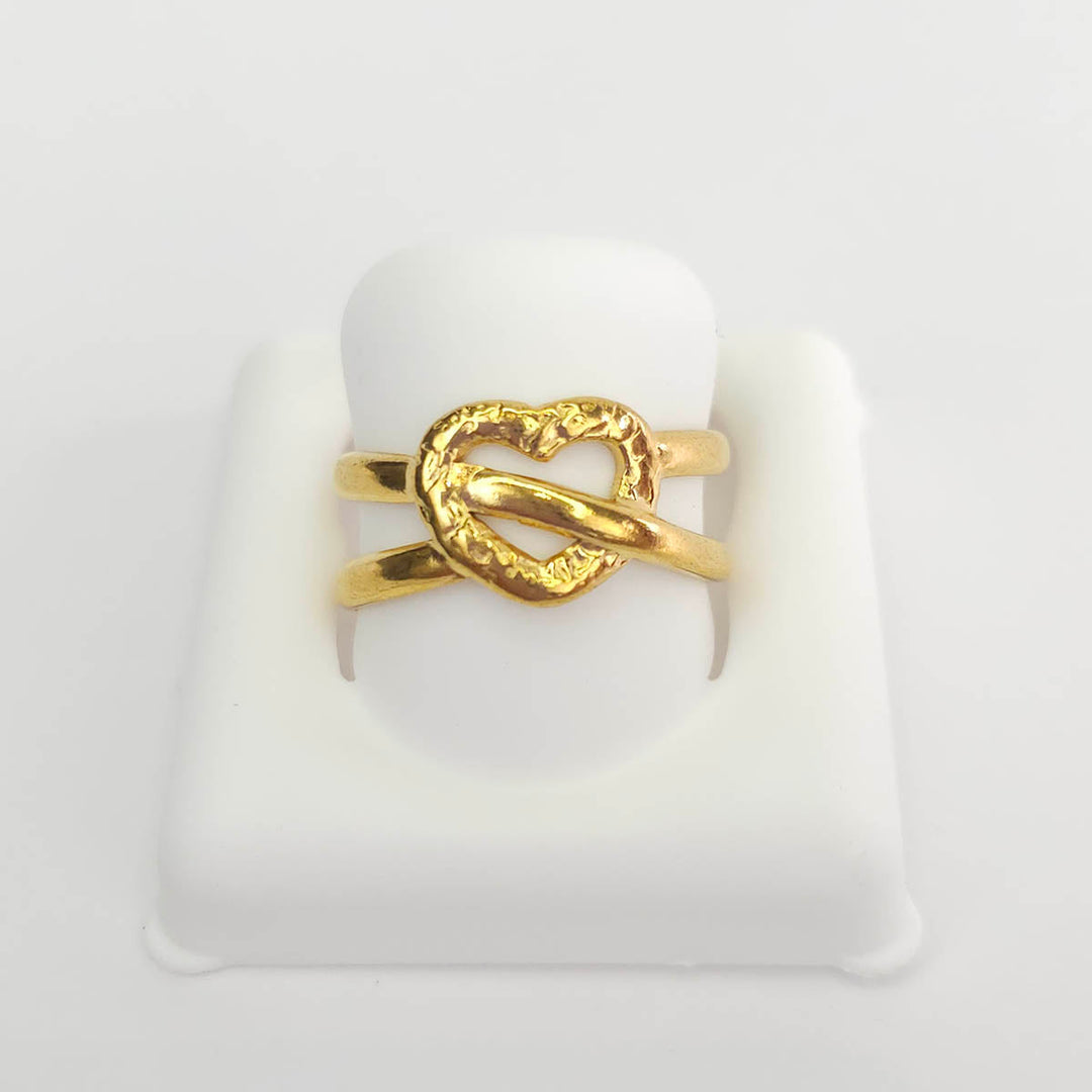 Anillo Corazón Doble Ajustable