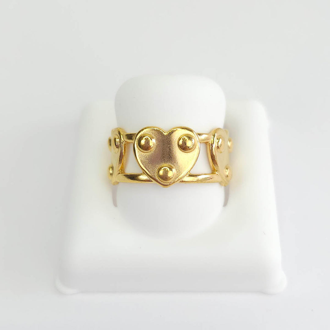 Anillo Triple Corazón Ajustable