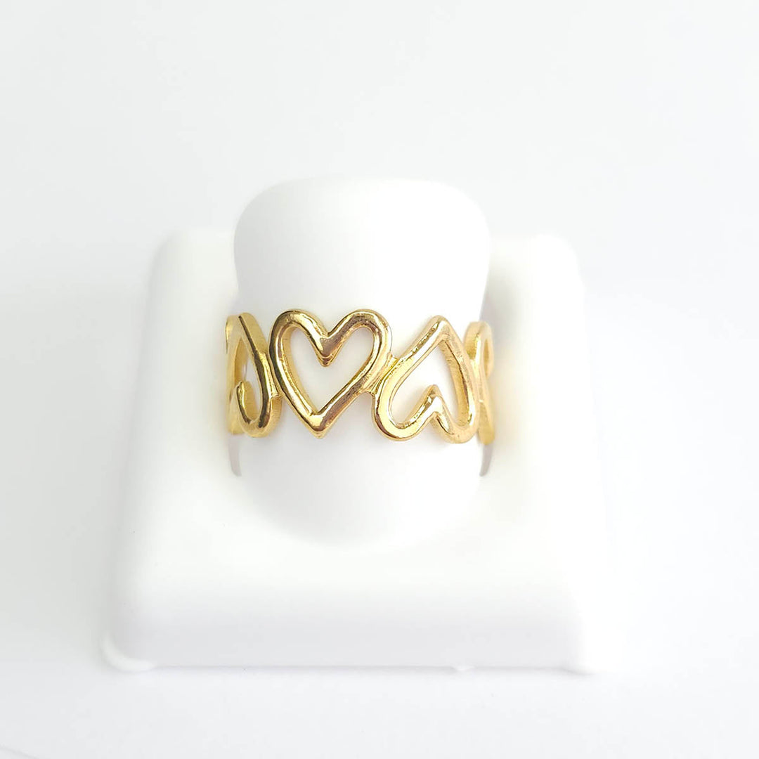 Anillo Corazones Ajustable