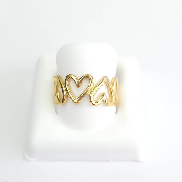 Anillo Corazones Ajustable