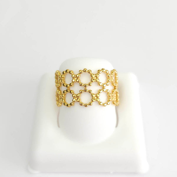 Anillo Doble circulos Ajustable