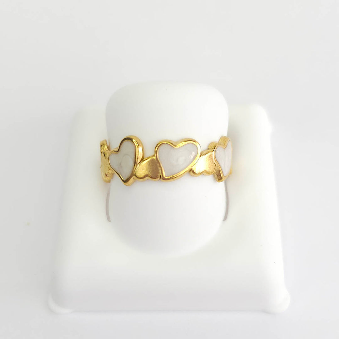 Anillo Corazones Esmaltados 