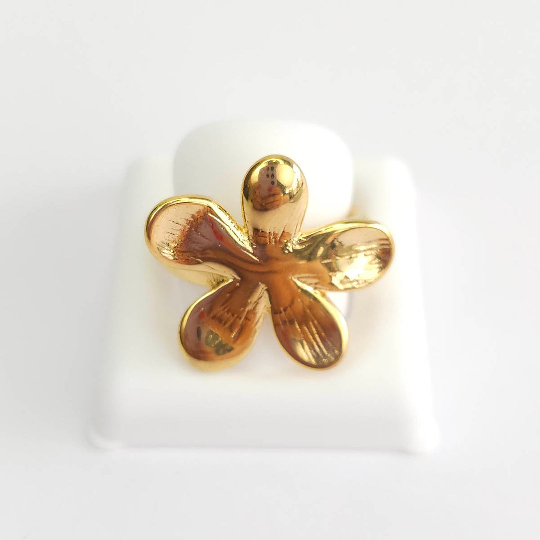 Anillo Abierto con Flor