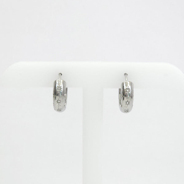 Arracadas Plateadas con Brillos