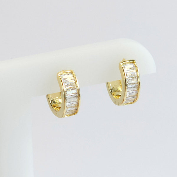 Arracadas con Brillos Doradas