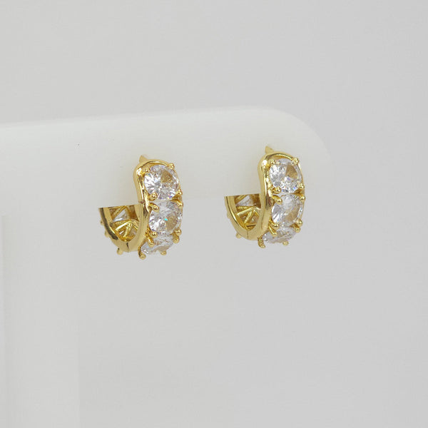 Arracadas Doradas con Brillos