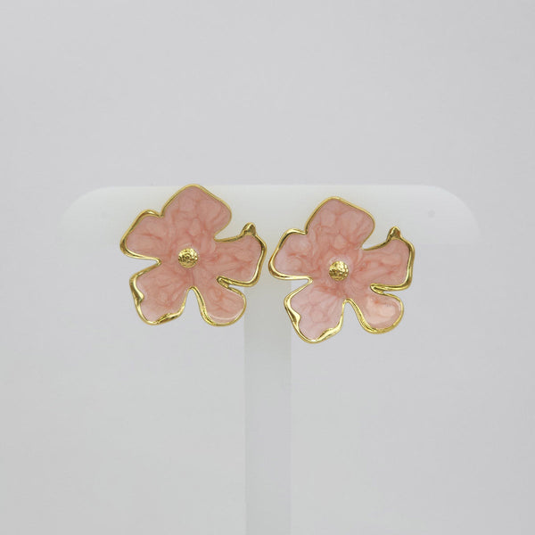 Aretes Flor Roja
