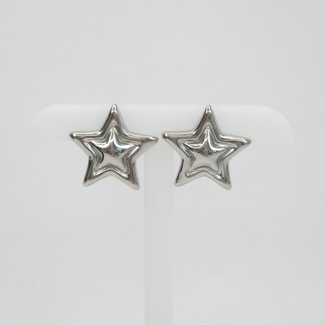 Aretes Plateados Super Estrella