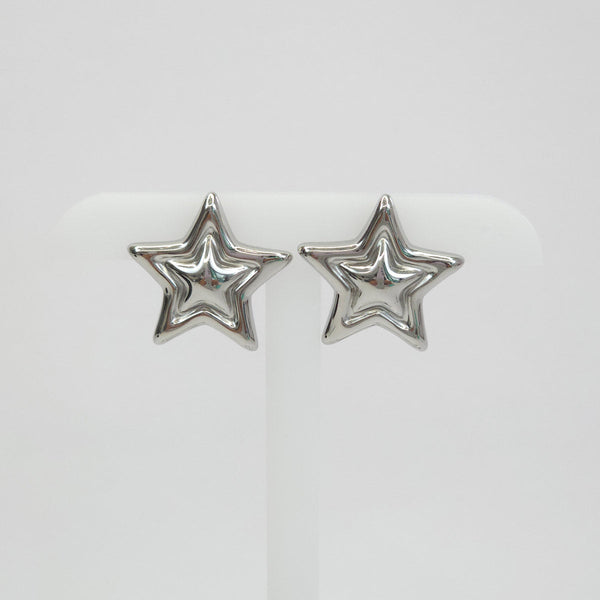 Aretes Plateados Super Estrella