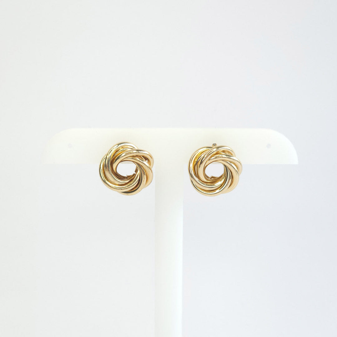 Aretes Dorados Nudo Circular