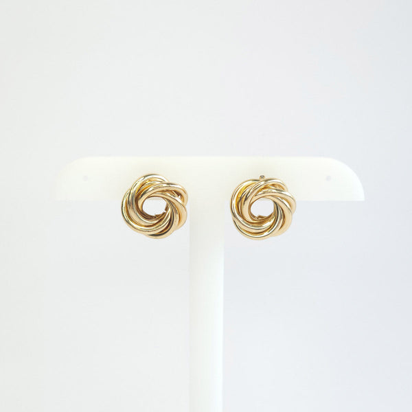 Aretes Dorados Nudo Circular