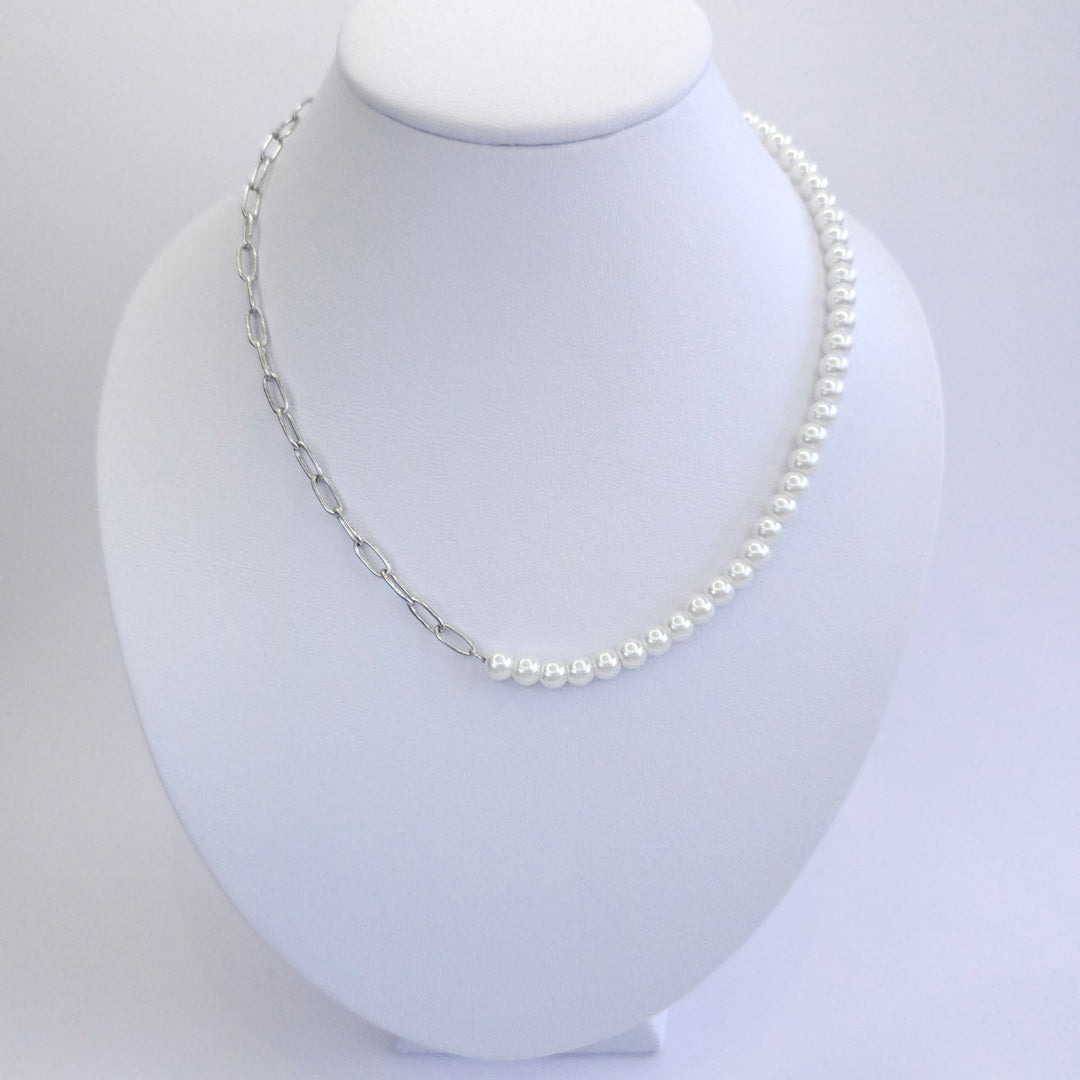 Collar Combinado con Perlas 