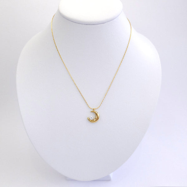 Collar Luna con Zirconia 